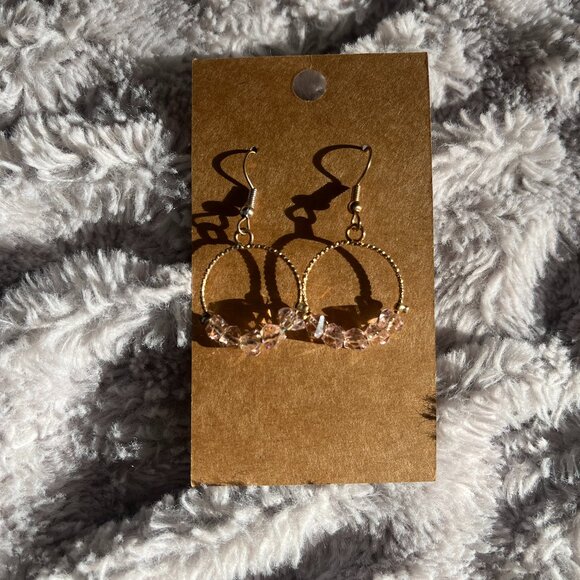 Pink Dangly Earrings - Picture 1 of 3